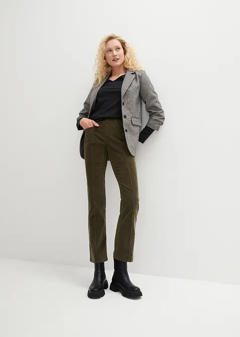 Lot de 2 T-shirts manches longues pr&egrave;s du corps, bonprix