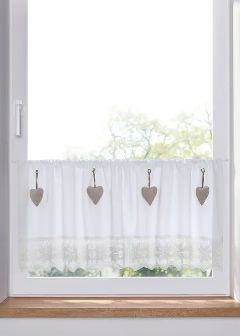 Brise-bise avec cœurs en coton, bonprix