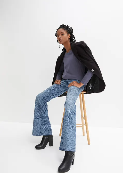 T-shirt manches longues 100% coton, bonprix