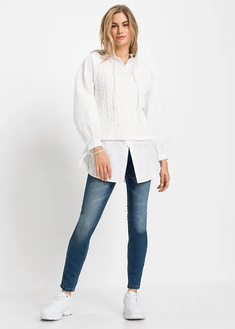 Jean skinny, taille mi-haute, raccourci, bonprix