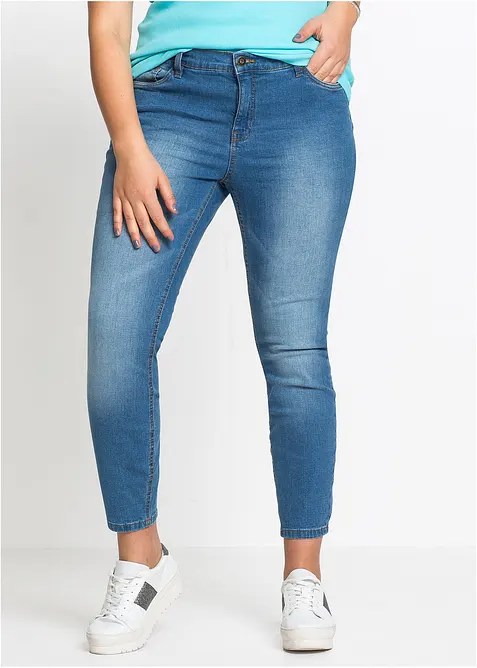 Jean skinny, taille mi-haute, raccourci, bonprix