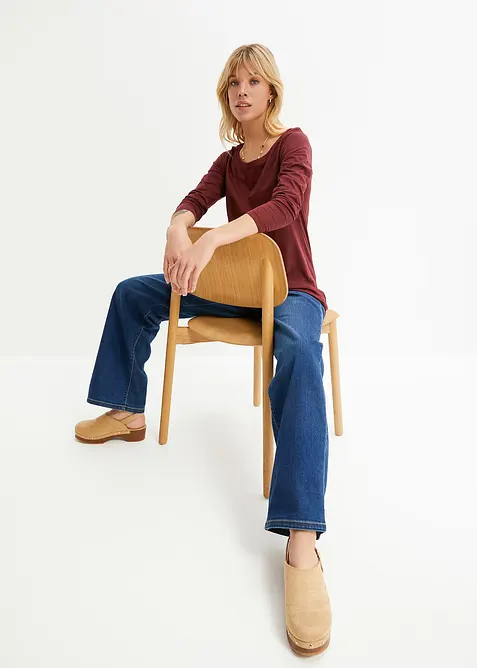 T-shirt manches longues 100% coton, bonprix