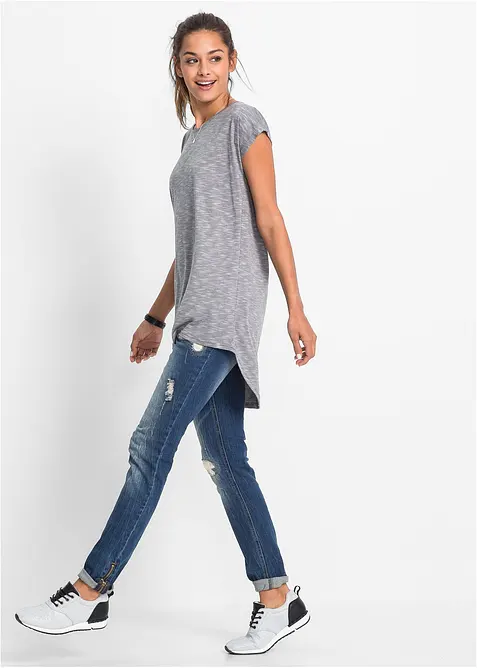 T-shirt long en viscose mélangée, bonprix