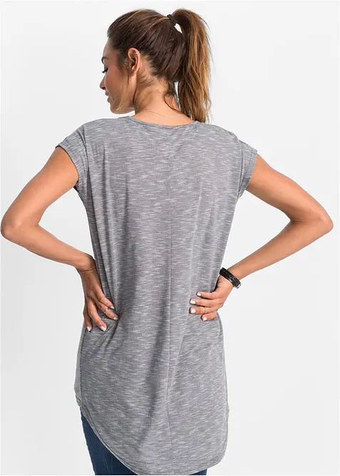 T-shirt long en viscose mélangée, bonprix
