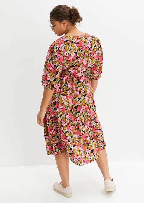 Robe midi en viscose mélangée, bonprix