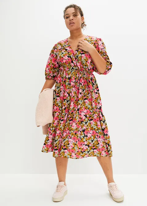 Robe midi en viscose mélangée, bonprix