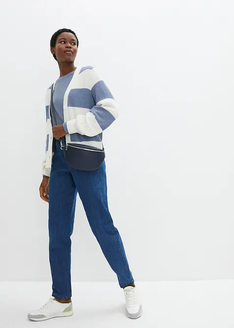 Jean mom taille haute, extensible, bonprix