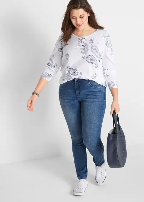 Jean slim taille haute, sculptant, bonprix