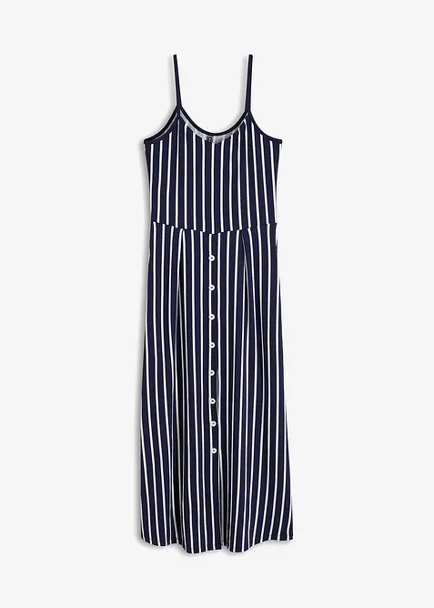 Robe estivale en jersey rayé avec jupe boutonnée, bonprix