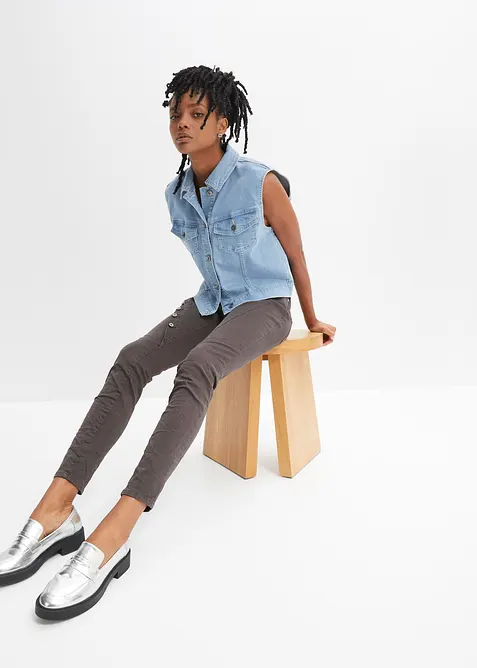 Pantalon en twill de coton extensible, bonprix