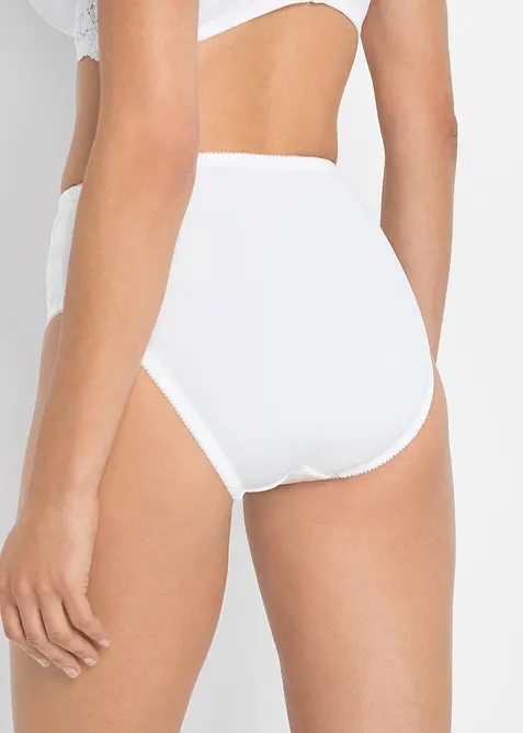 Lot de 2 slips Maxi avec dentelle, bonprix