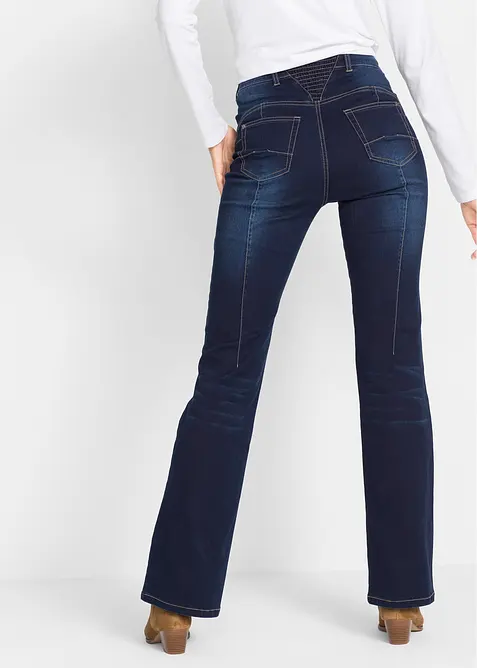 Jean bootcut taille mi-haute, sculptant, bonprix