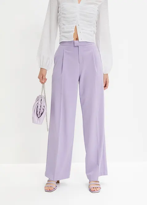 Pantalon large &agrave; pinces, bonprix