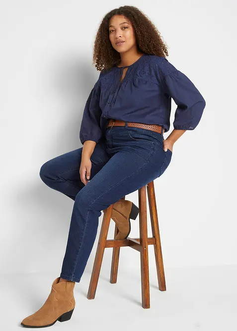 Jean skinny taille haute, cropped, bonprix