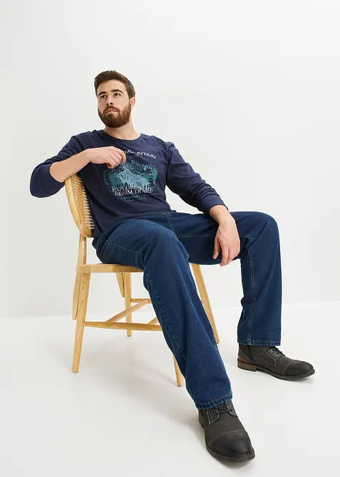 Lot de 2 T-shirts manches longues, bonprix