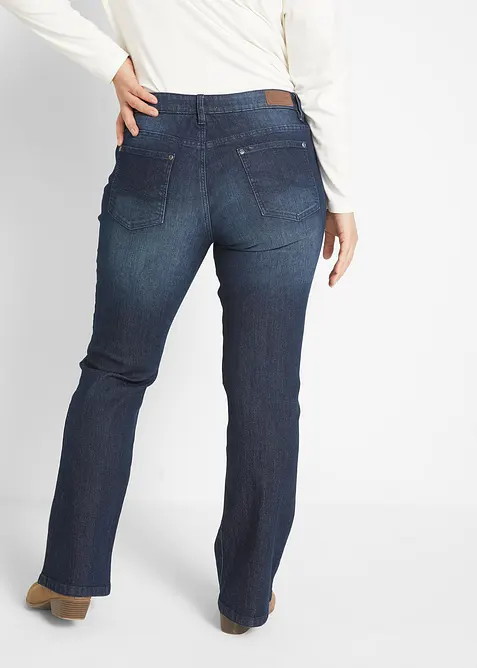 Jean bootcut taille mi-haute, extensible, bonprix