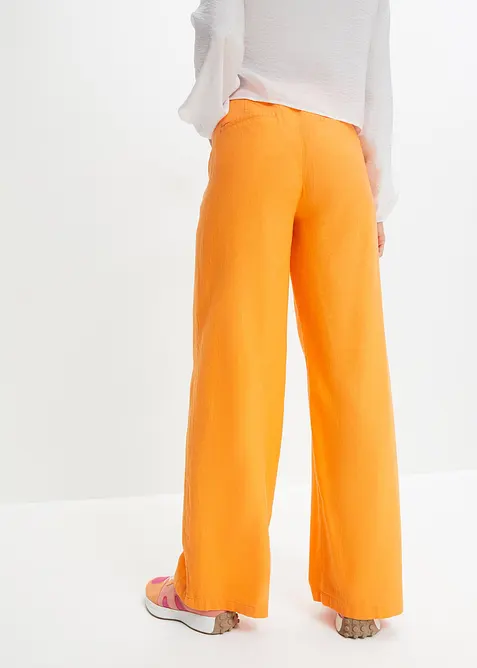 Pantalon palazzo en lin mélangé, bonprix