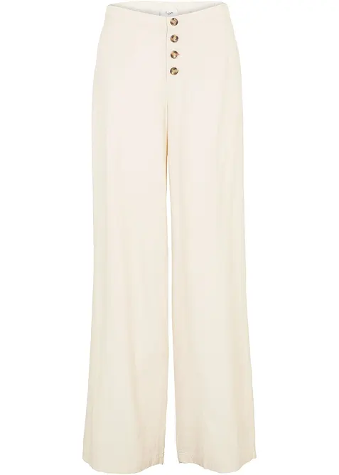 Pantalon palazzo en lin mélangé, bonprix