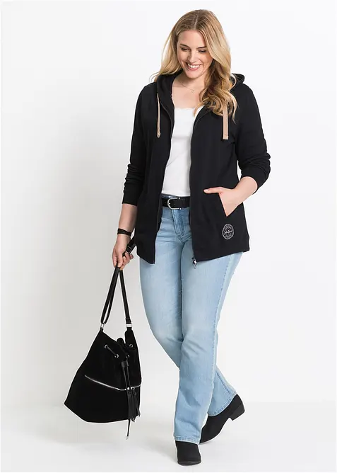 Jean bootcut taille mi-haute, extensible et confortable, bonprix