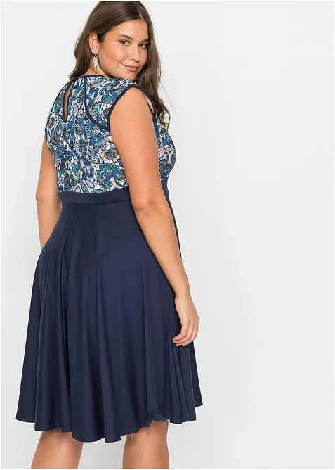 Robe midi avec dentelle, bonprix