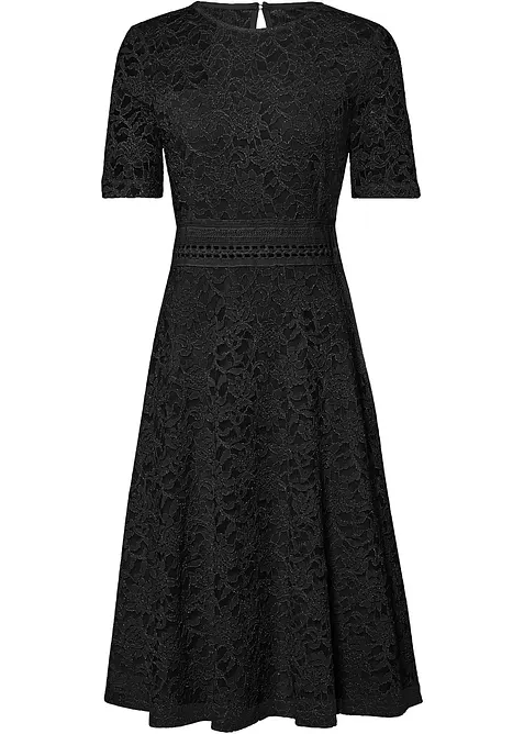 Robe en dentelle avec empiècement crochet, bonprix