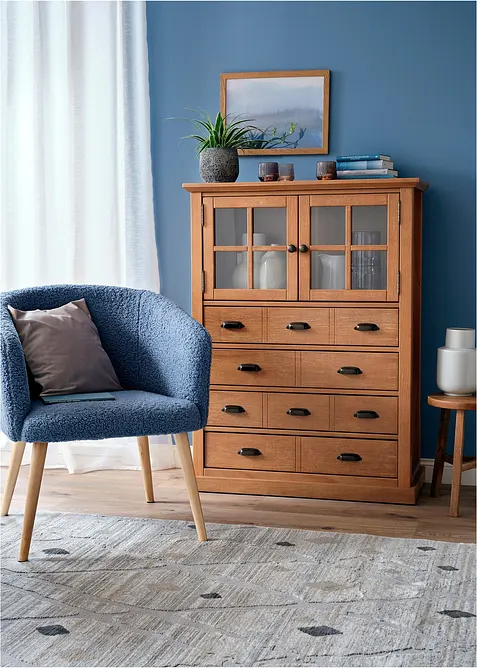 Lot de 2 voilages en tissu l&eacute;ger avec coulisse passe-tringle, bonprix