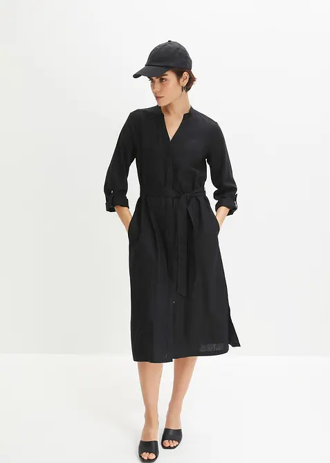 Robe à poches en lin et viscose, bonprix