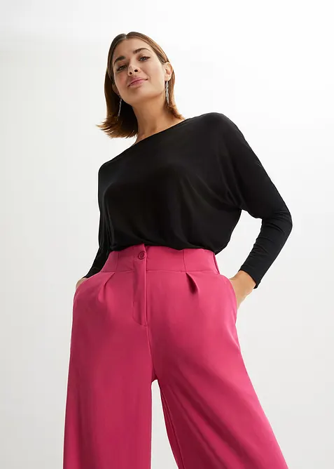 T-shirt manches longues en viscose douce et extensible, bonprix