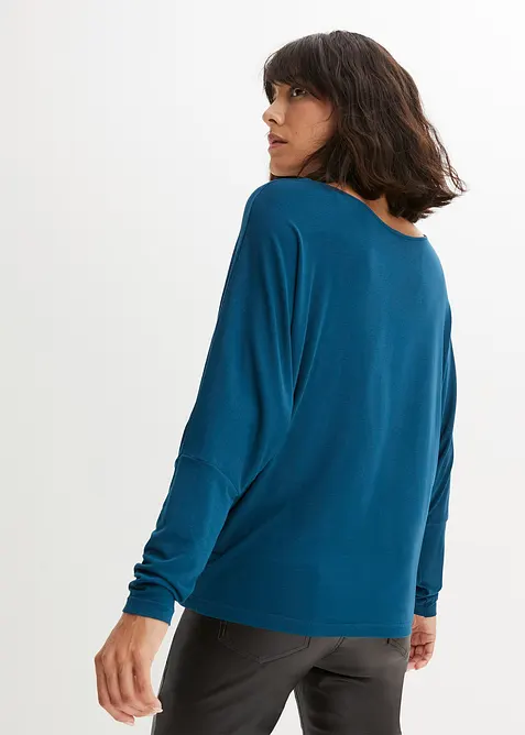 T-shirt manches longues en viscose douce et extensible, bonprix