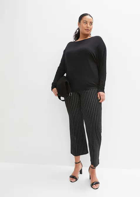 T-shirt manches longues en viscose douce et extensible, bonprix