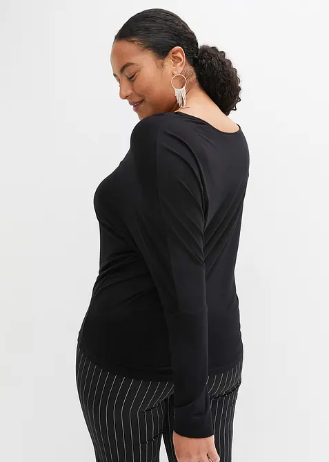 T-shirt manches longues en viscose douce et extensible, bonprix