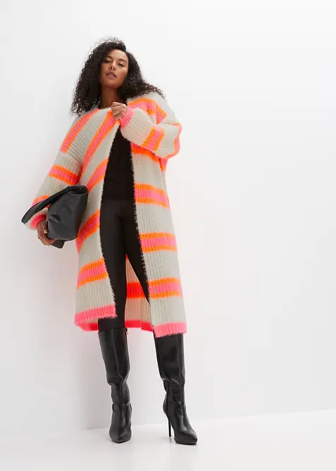 Long gilet en maille oversize, bonprix