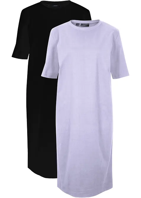 Lot de 2 robes T-shirt oversize, bonprix