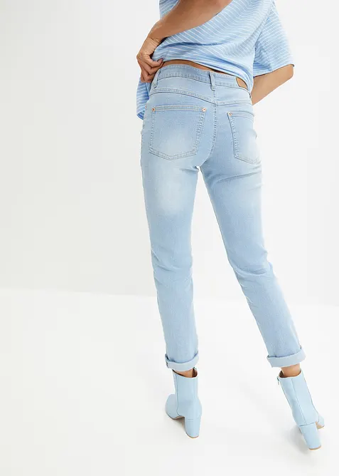 Jean droit taille mi-haute, extensible, bonprix