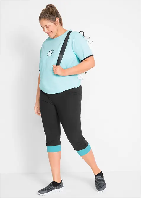 Legging capri &agrave; finitions contrastantes, bonprix