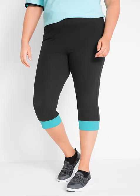 Legging capri &agrave; finitions contrastantes, bonprix
