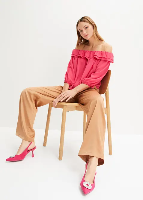 Blouse Carmen en polyester, bonprix