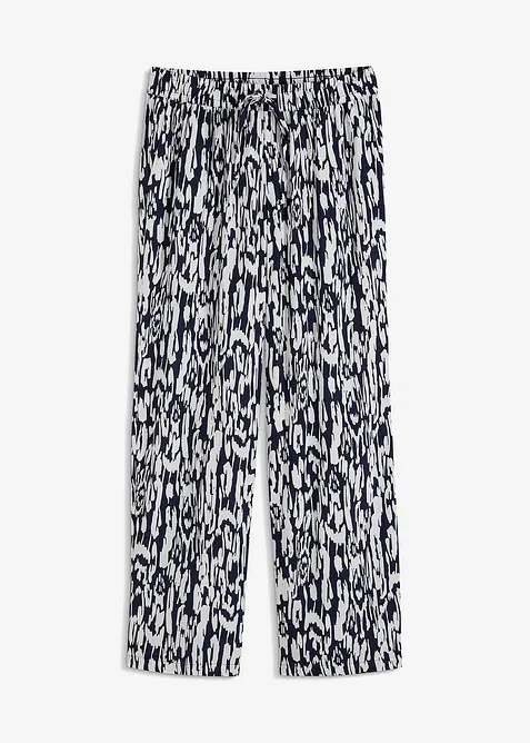 Pantalon taille élastiquée en viscose fluide, bonprix