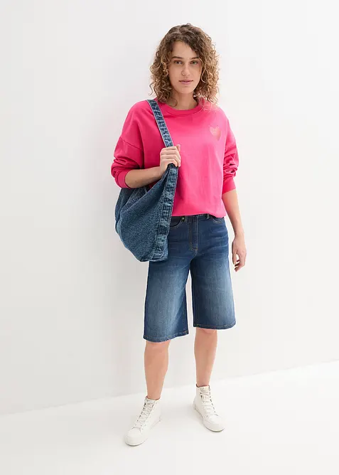 Sweat-shirt oversize en coton, bonprix