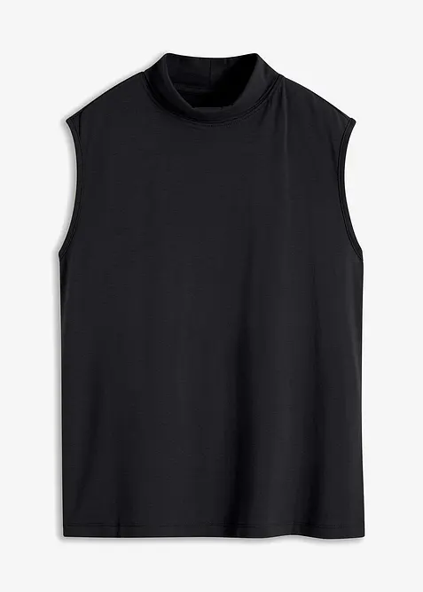 Top &agrave; col roul&eacute; en coton, bonprix