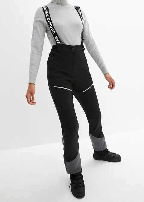 Pantalon technique en softshell extensible et déperlant, bonprix