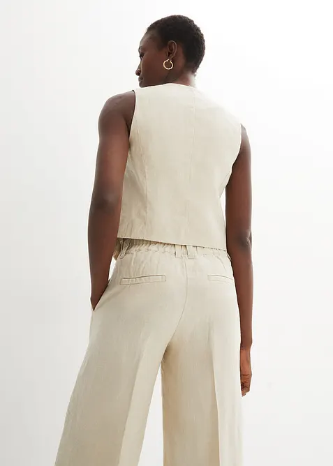 Gilet sans manches 100&nbsp;% lin, bonprix