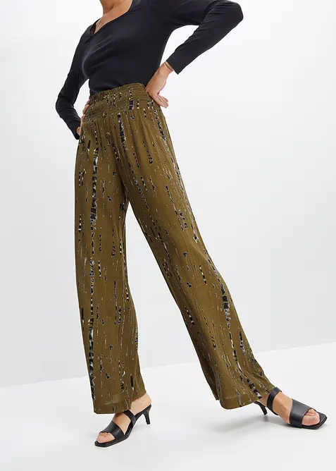 Pantalon palazzo en viscose fluide, bonprix