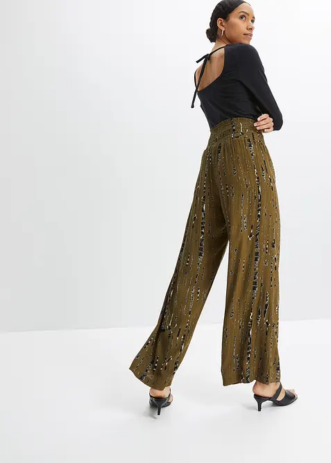 Pantalon palazzo en viscose fluide, bonprix