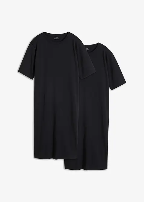 Lot de 2 robes T-shirt oversize, bonprix