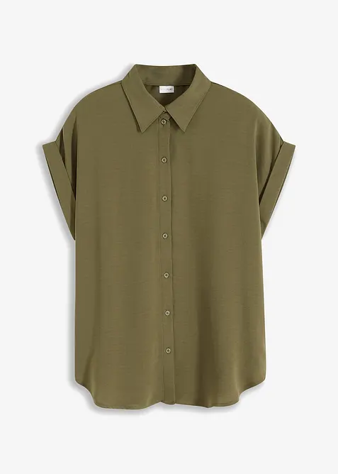 Chemisier manches courtes avec polyester recyclé, bonprix