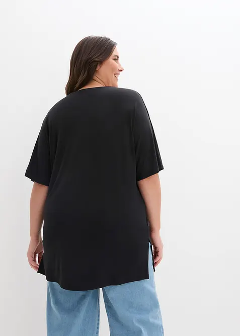 T-shirt long en viscose extensible, bonprix