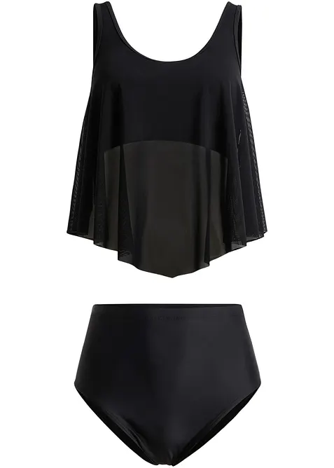 Tankini (ens. 2 pces) avec mesh transparent, bonprix