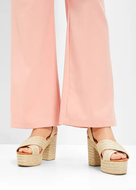 Sandales &agrave; talons et plateformes, bonprix