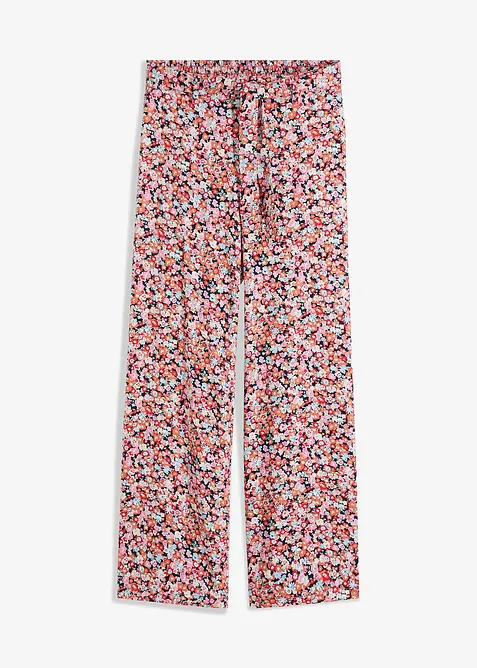 Pantalon 100% viscose, taille élastiquée, bonprix